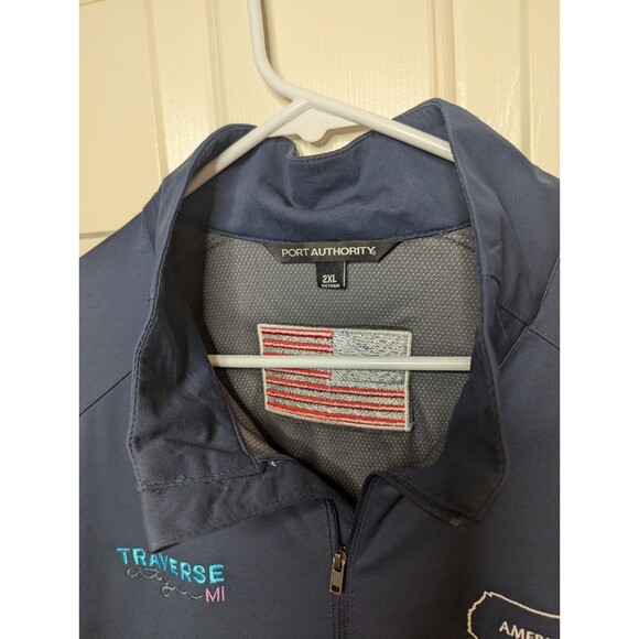 Port Authority Windbreaker Jacket Mens Blue 2XL American Cup 2019 Traverse City - Picture 2 of 6